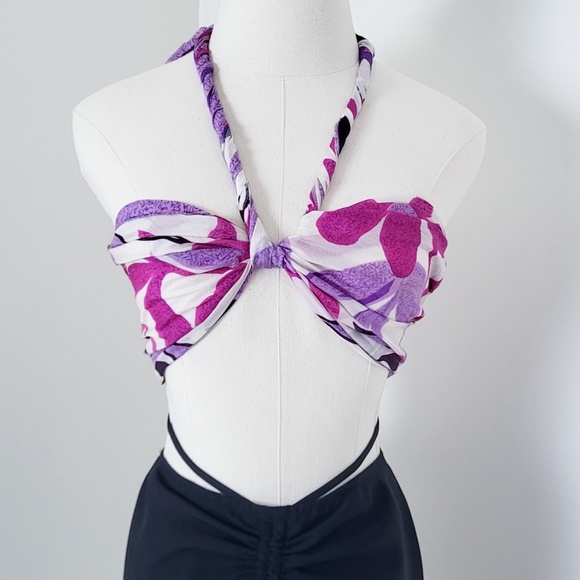 Vintage y2k low cut midi skirt waist tie ruched gathered classic basic - Picture 12 of 14